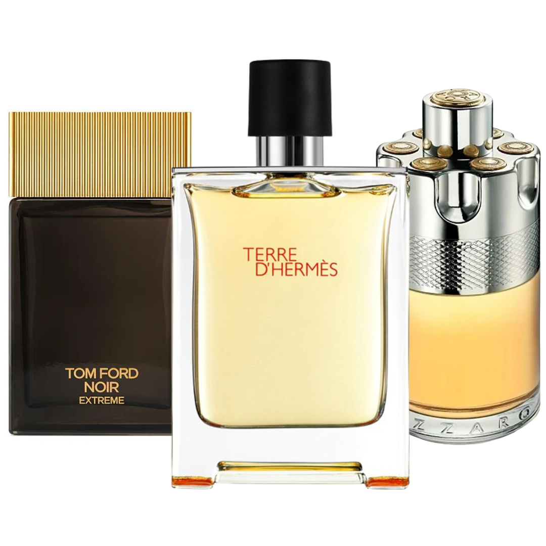 Kit 3 Perfumes - Terre d'Hermès, Azzaro Wanted , Tom Ford Noir Extreme (Eau de Parfum)