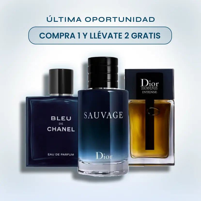 Kit 3 Perfumes - Sauvage Dior, Bleu de Chanel y Homme Intense