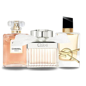 Kit 3 Perfumes - Chanel COCO MADEMOISELLE, Yves Saint Laurent LIBRE y CHLOÉ (Eau de Parfum)