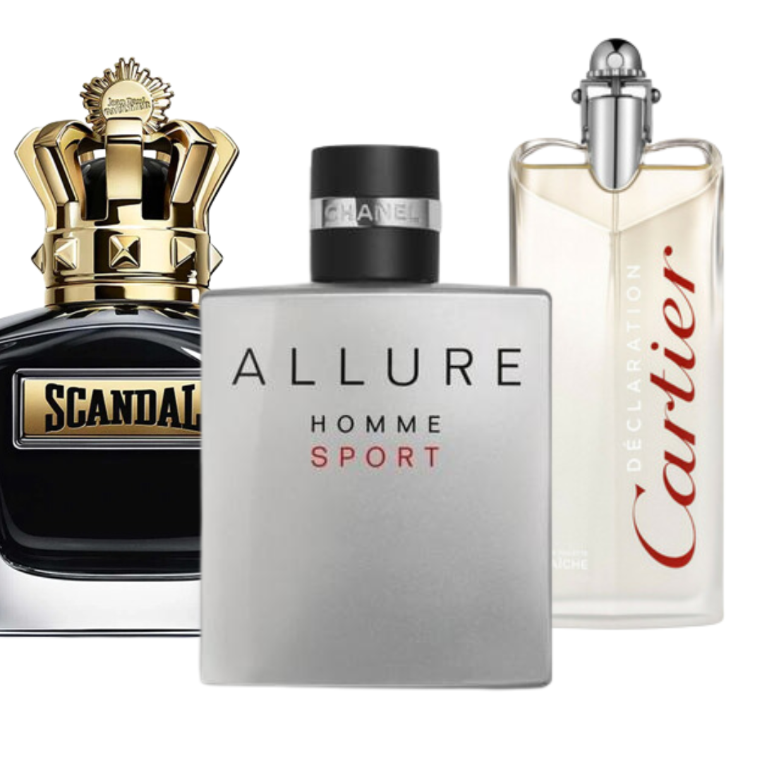 Kit 3 Perfumes - Allure Homme Sport, Jean Paul Gaultier Scandal, Cartier Declaration (Eau de Parfum)